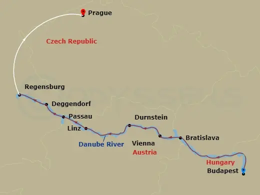 Itinerary schematic diagram
