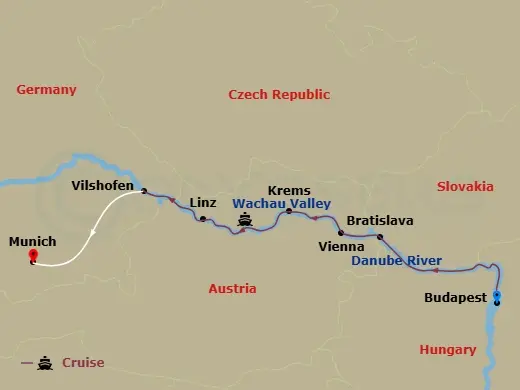 Itinerary schematic diagram