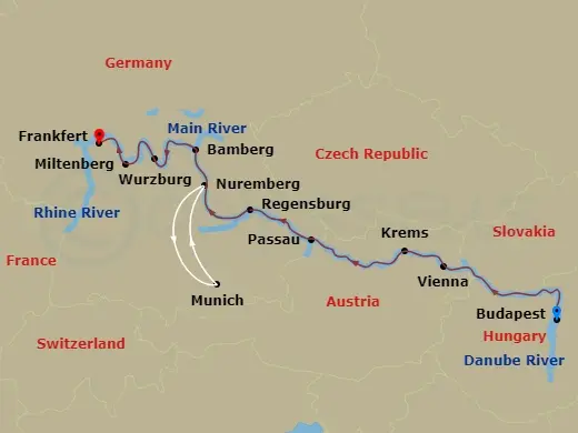 Itinerary schematic diagram