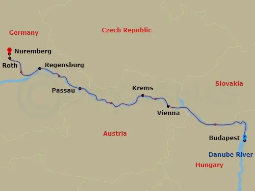 Itinerary schematic diagram