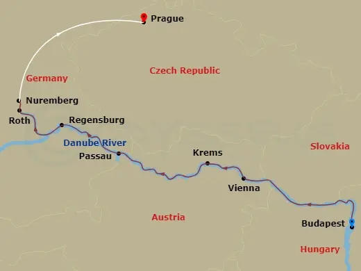 Itinerary schematic diagram