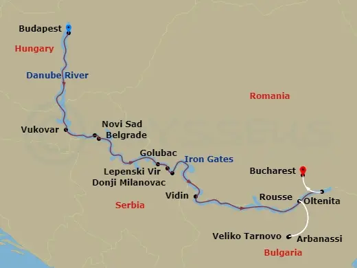 Itinerary schematic diagram
