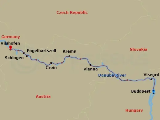 Itinerary schematic diagram