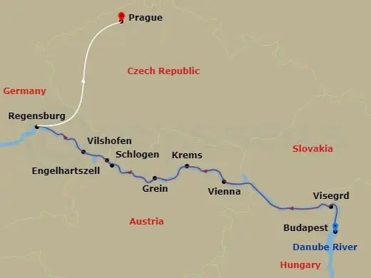 Itinerary schematic diagram