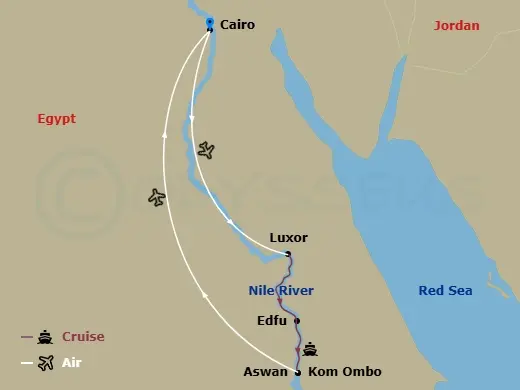 Itinerary schematic diagram