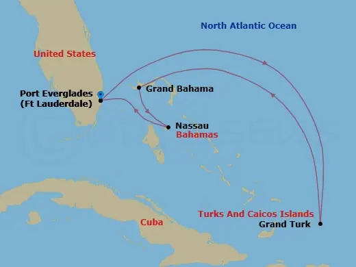 Itinerary schematic diagram