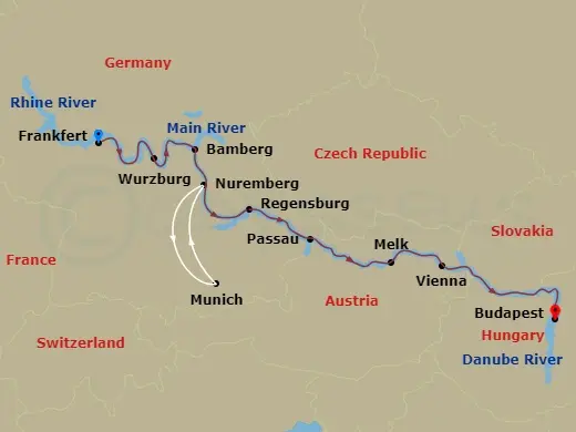 Itinerary schematic diagram
