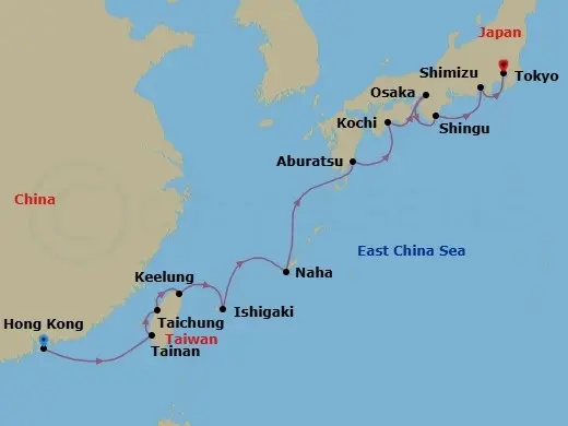 Itinerary schematic diagram