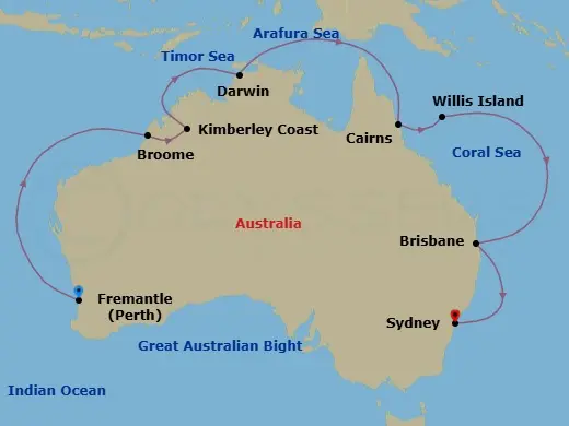 Itinerary schematic diagram