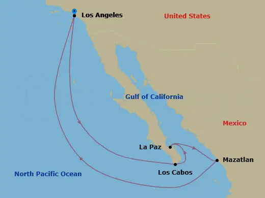 Itinerary schematic diagram