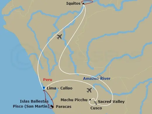 Itinerary schematic diagram