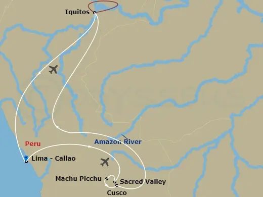 Itinerary schematic diagram