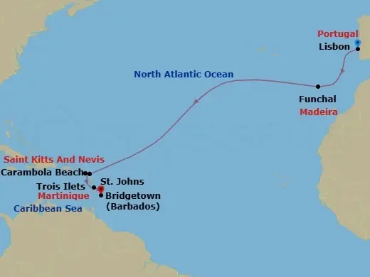 Itinerary schematic diagram