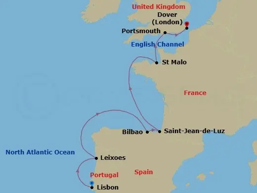 Itinerary schematic diagram
