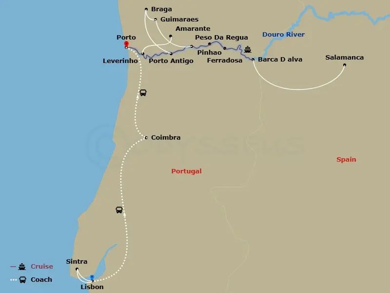 Itinerary schematic diagram