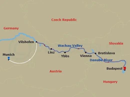 Itinerary schematic diagram