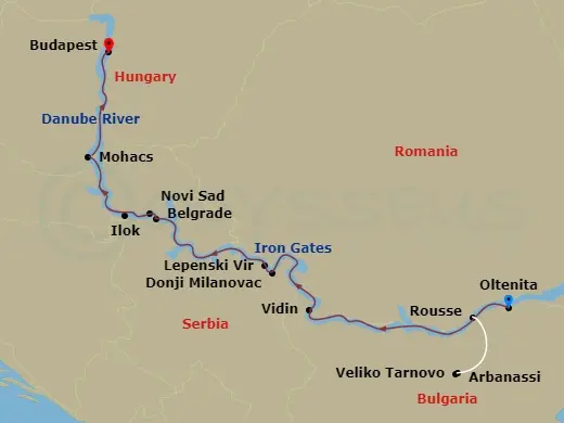 Itinerary schematic diagram