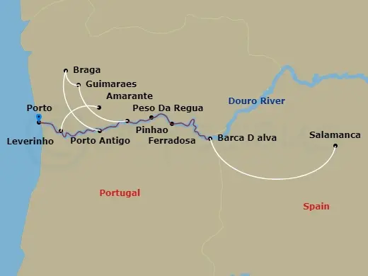 Itinerary schematic diagram