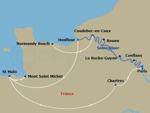 Itinerary schematic diagram