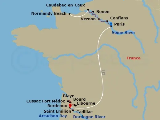 Itinerary schematic diagram