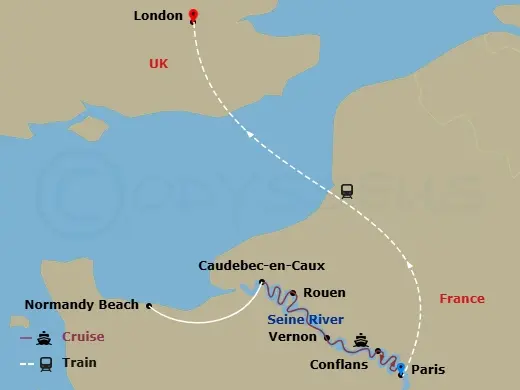 Itinerary schematic diagram
