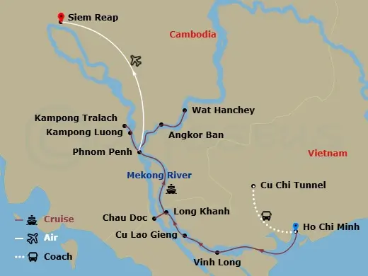 Itinerary schematic diagram