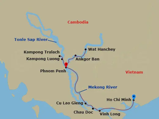 Itinerary schematic diagram