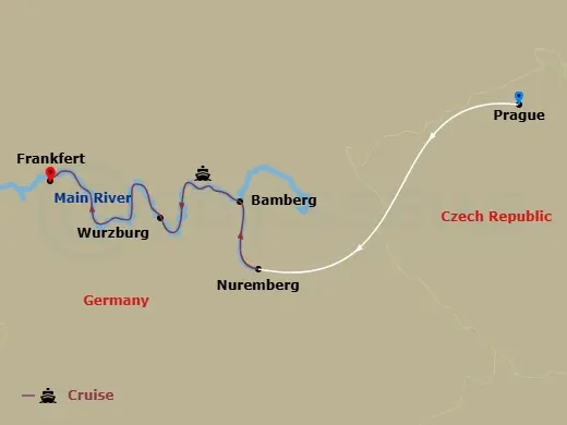 Itinerary schematic diagram