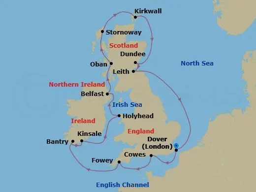 Itinerary schematic diagram
