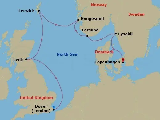 Itinerary schematic diagram