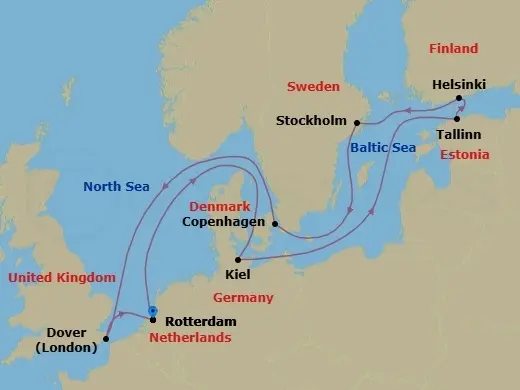 Itinerary schematic diagram