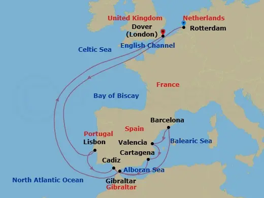 Itinerary schematic diagram