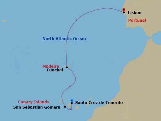 Itinerary schematic diagram