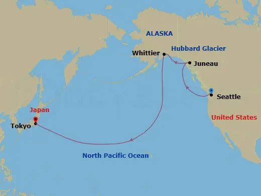 Itinerary schematic diagram