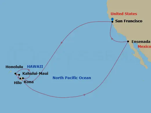 Itinerary schematic diagram