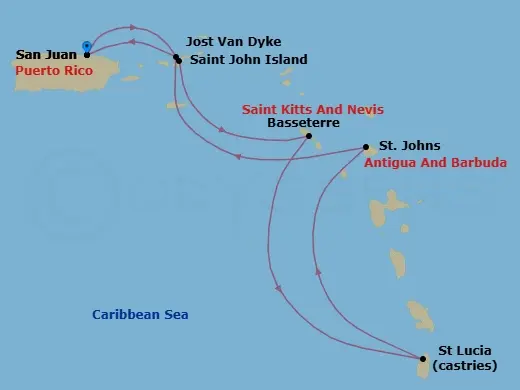 Itinerary schematic diagram