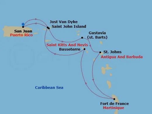 Itinerary schematic diagram