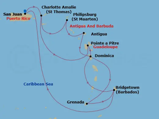 Itinerary schematic diagram
