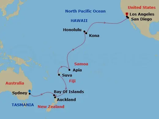 Itinerary schematic diagram