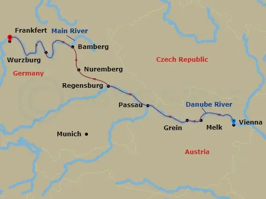 Itinerary schematic diagram
