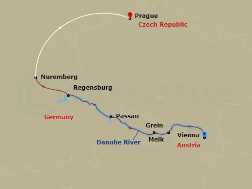 Itinerary schematic diagram