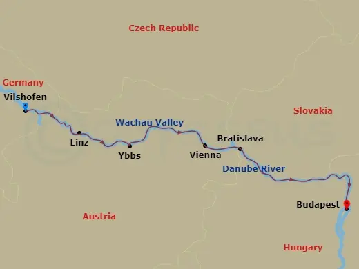 Itinerary schematic diagram