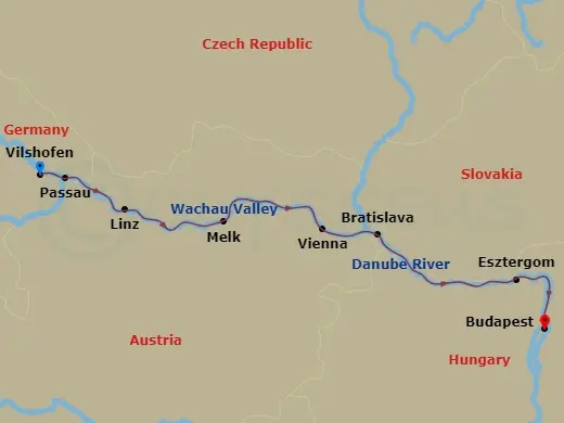 Itinerary schematic diagram