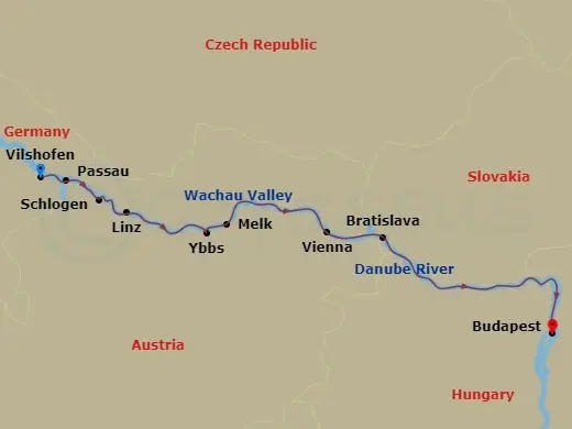 Itinerary schematic diagram