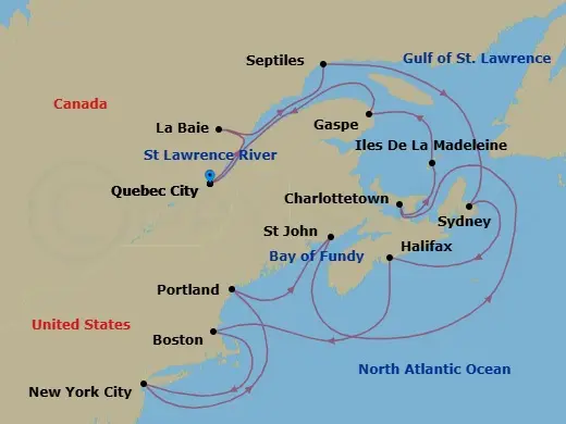 Itinerary schematic diagram