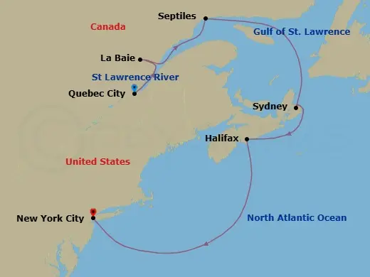 Itinerary schematic diagram