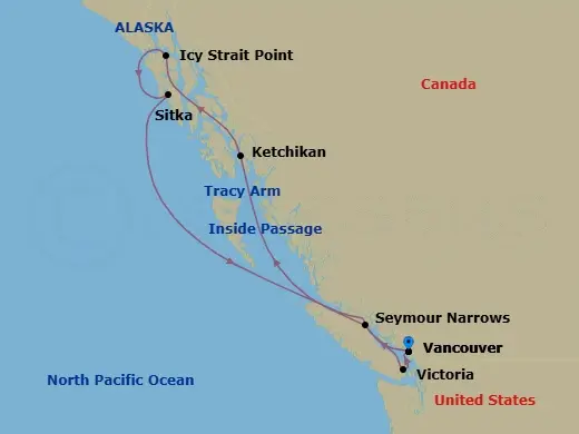 Itinerary schematic diagram