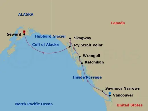 Itinerary schematic diagram