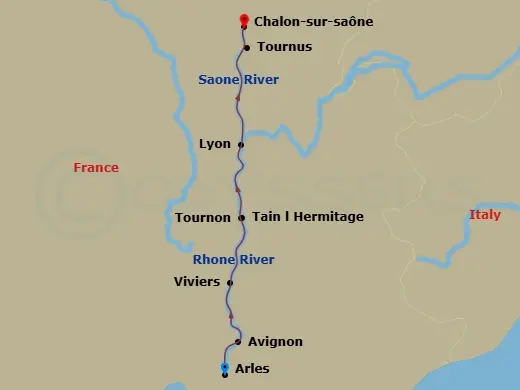 Itinerary schematic diagram