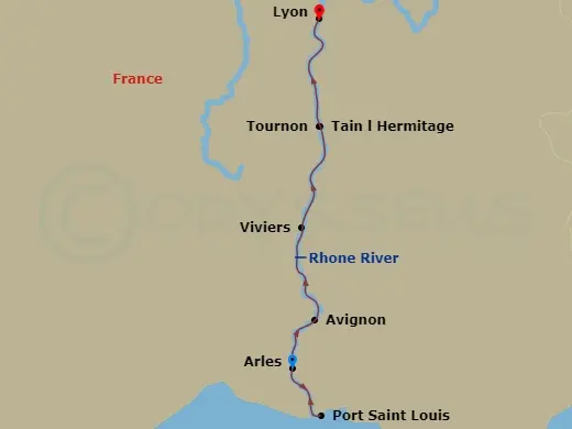 Itinerary schematic diagram